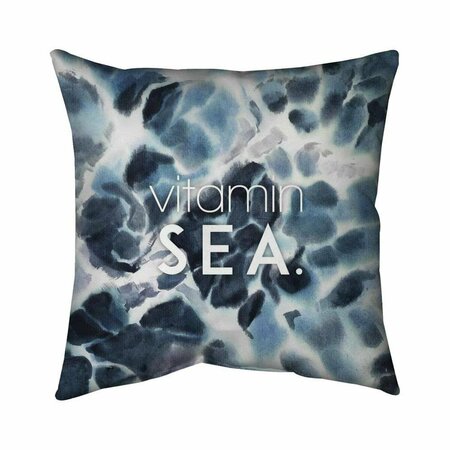 BEGIN HOME DECOR 20 x 20 in. Vitamin Sea-Double Sided Print Indoor Pillow 5541-2020-QU23
